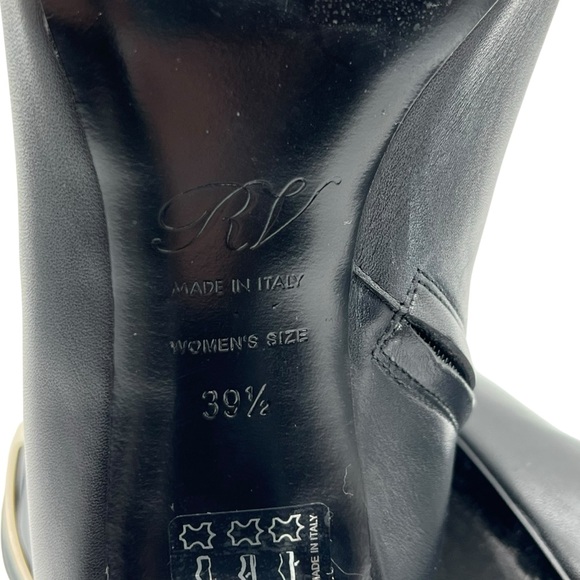 ROGER VIVIER Trompette Buckled Leather Ankle Boots size 39.5 - Picture 6 of 8